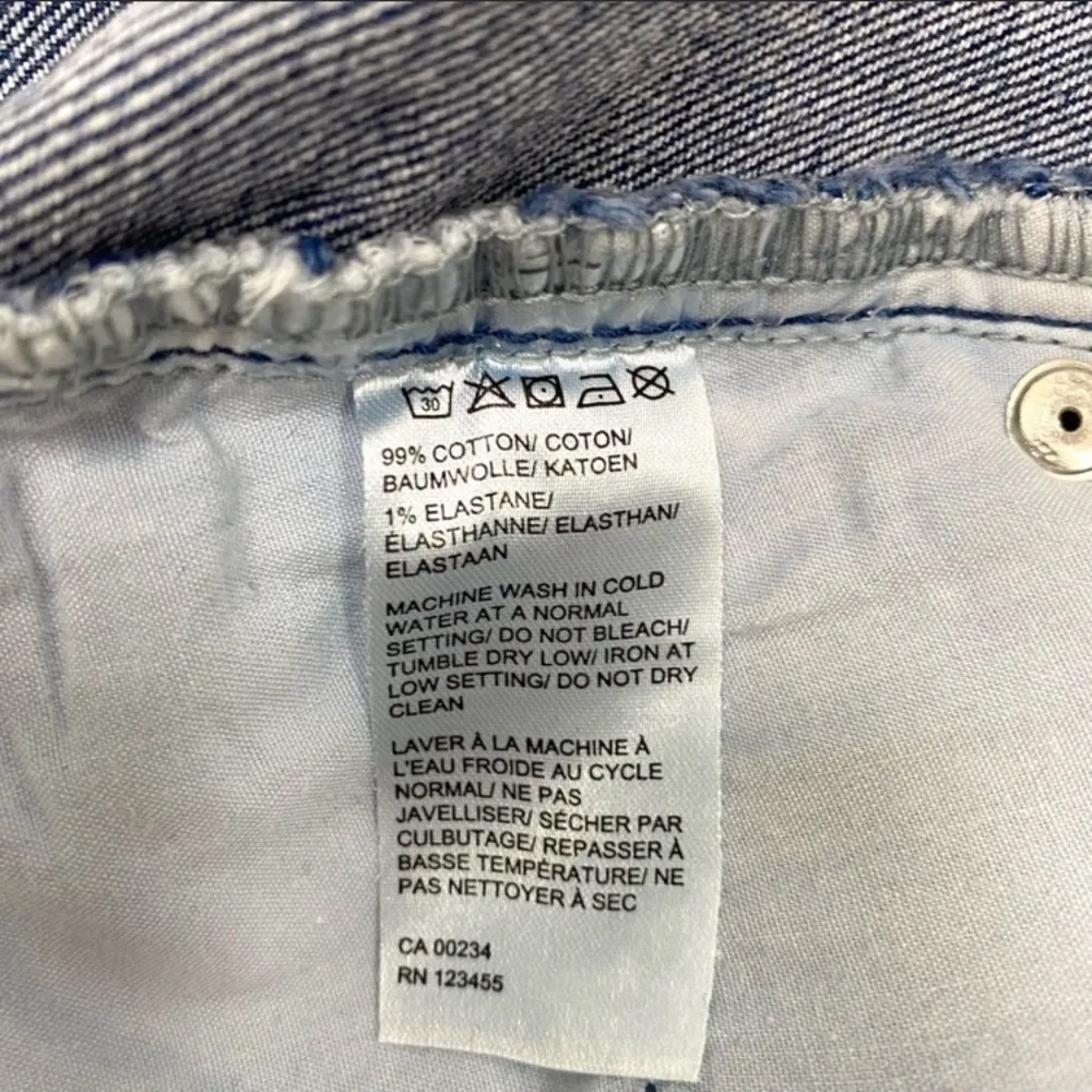 Lord & Taylor Desing Lab High waisted Frayed hem Denim Jean Shorts Beach Size 26 Blue - Image 8