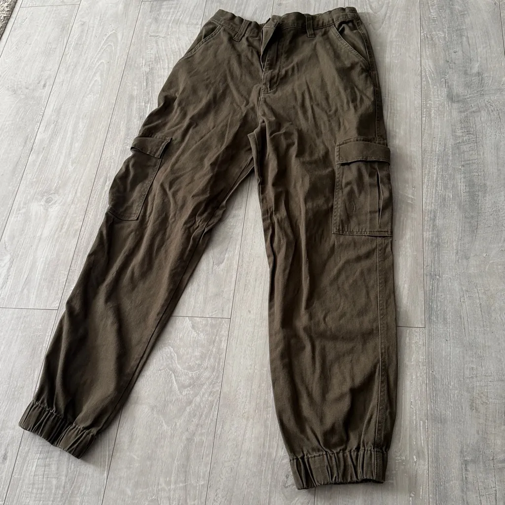 Kim Possible Aeropostale Cargo Pants in Olive Y2K army streetwear bottoms small - Image 2