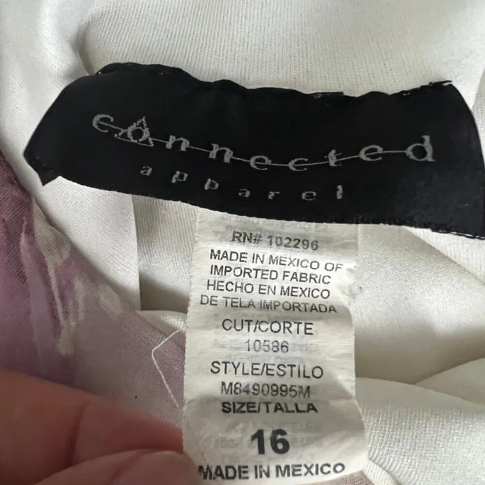 Connected Apparel Y2K Vtg Floral Midi Dress Medium Party Wedding Guest Whimsical - Image 10