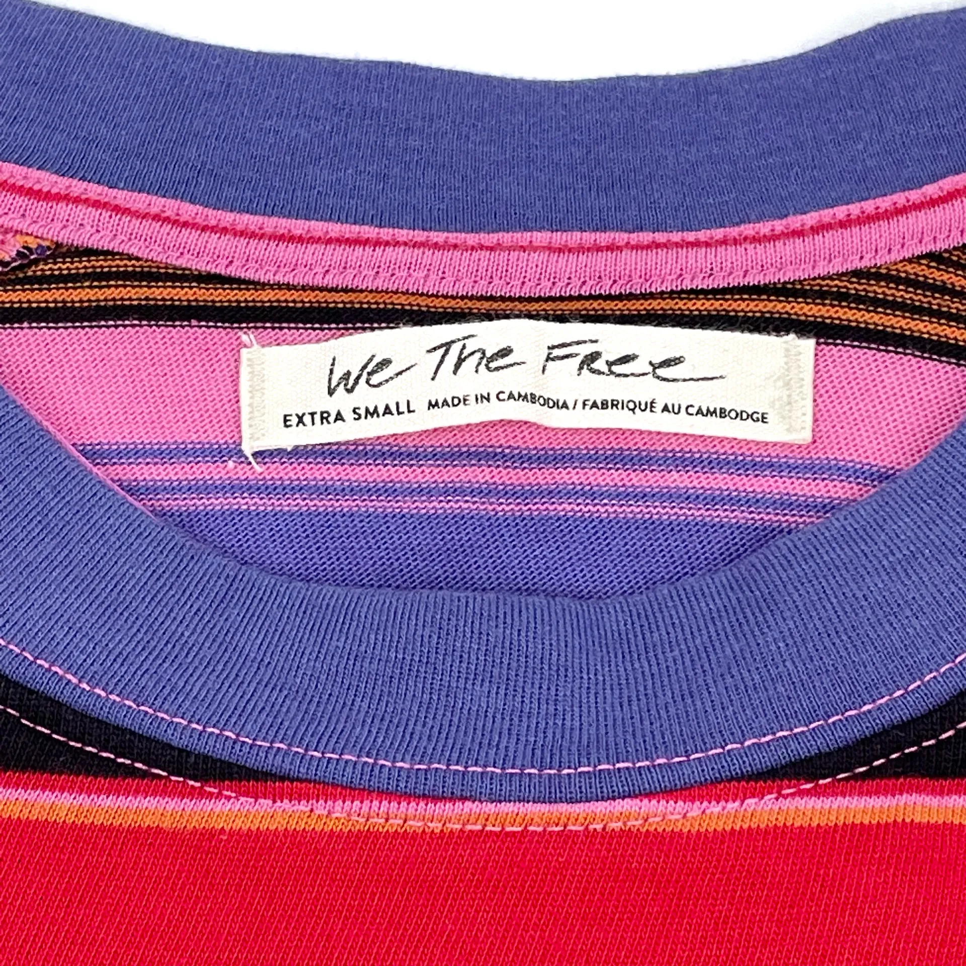 | NWT Free People Baja Striped Raglan Long Sleeve Cropped T-Shirt - Image 9