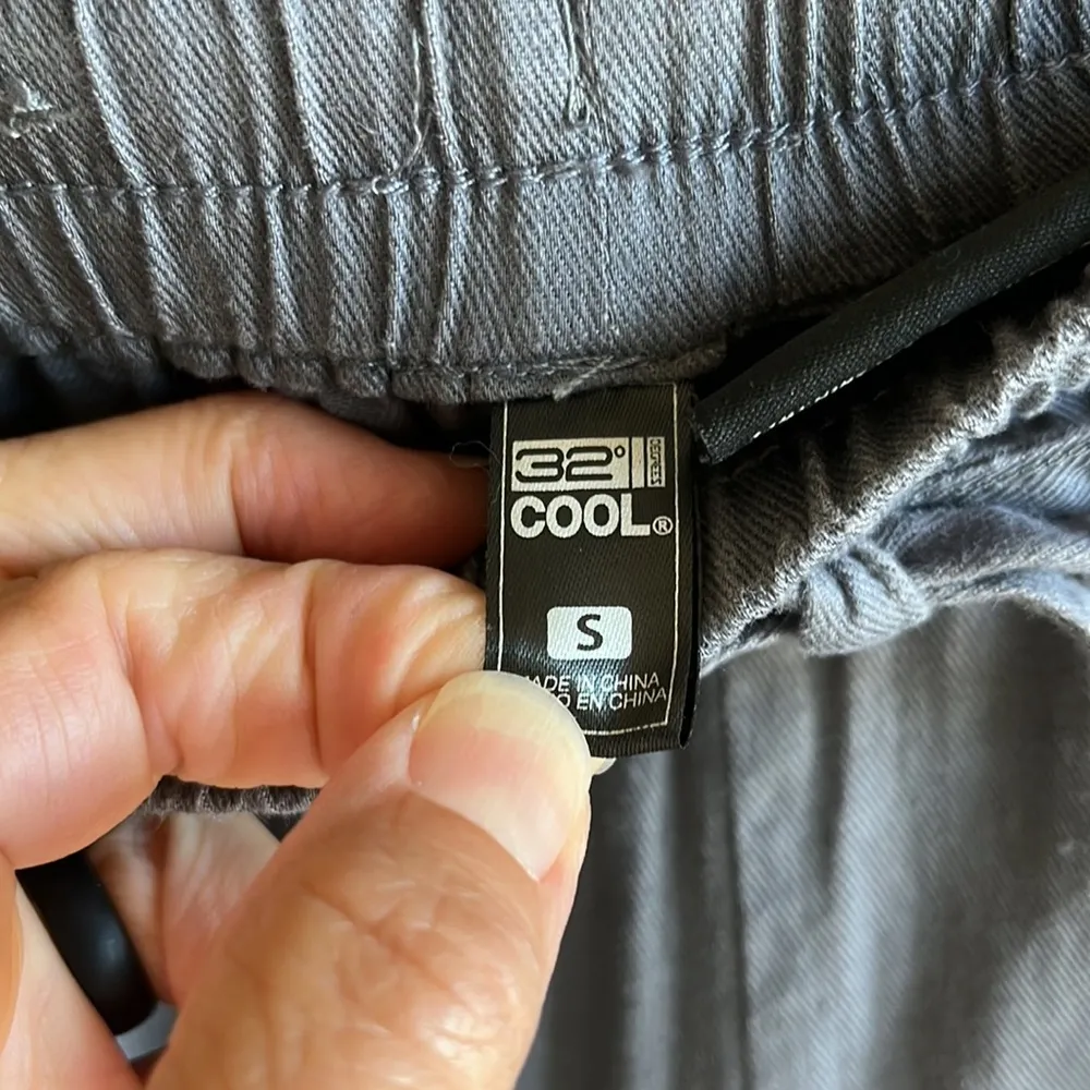 Linen Pants 32 Degrees Cool Elastic Drawstring Lightweight Gray Womens Small - Image 5