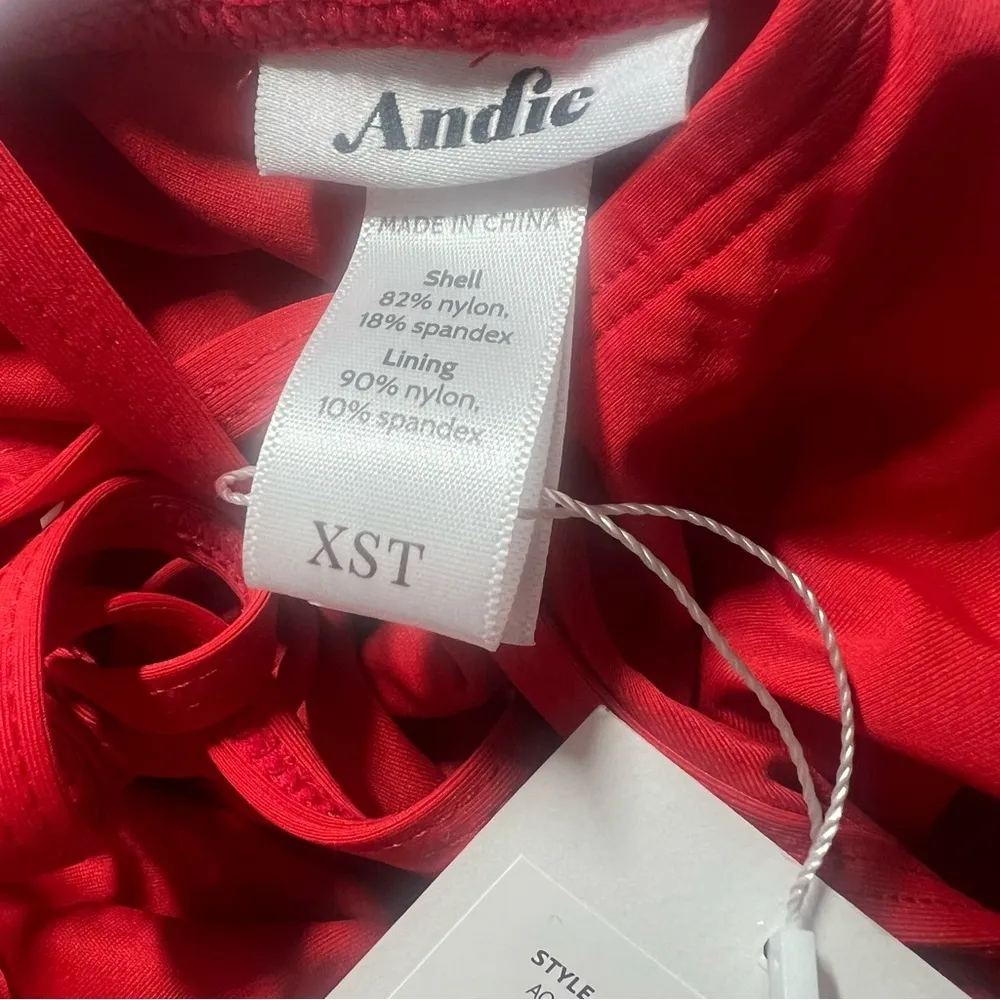 NWT Andie Swim The Paloma One Piece Swimsuit Flat Cherry Red Size XS TALL XST - Image 10