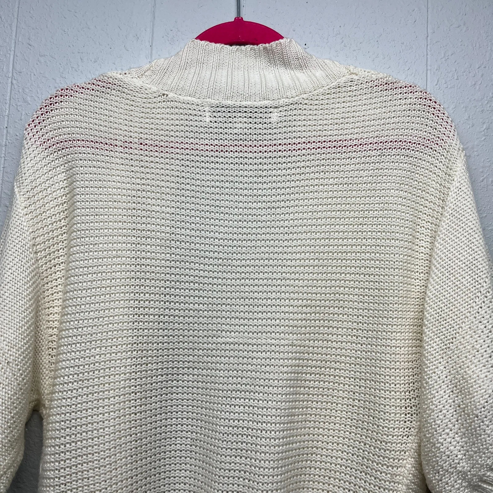 Costa Blanca Knit Cardigan Sweater Womens M/L Opne Front Relaxed Boho Beachy White Size M - Image 7