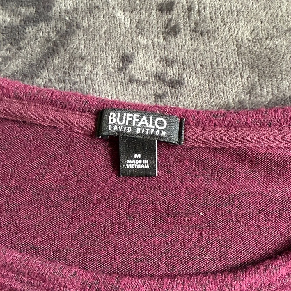 Buffalo David Bitton Purple Sweater Size M Pullover Burgundy Knit Comfort Winter - Image 2