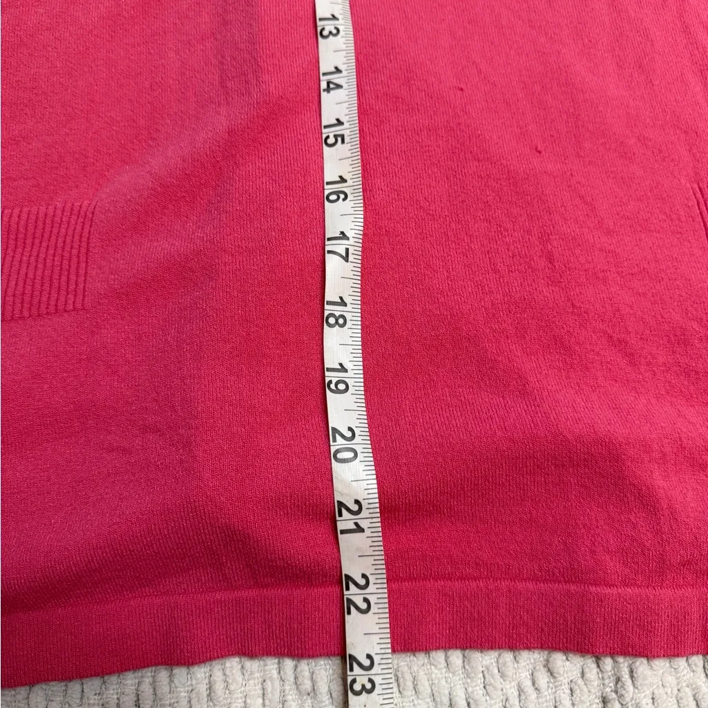 Vintage Jones New York Pink Rose Appliqué Shore Sleeved Cardigan - Image 7