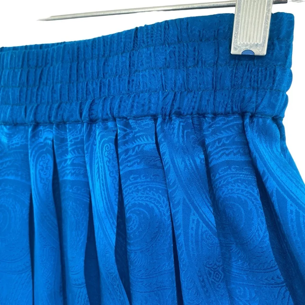 Adrianna Papell Vintage Blue Paisley 2 Piece Silk Skirt Set - Image 14