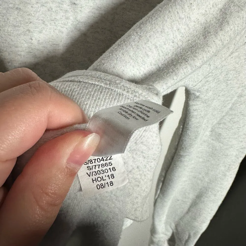 Athleta Coaster Luxe Sweatshirt Top Fog Grey Heathered Pullover Size Small - Image 7