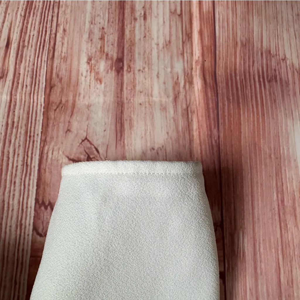 Cooper & Ella White V Neck Cold Shoulder Long Sleeve Double Layer Blouse Size M - Image 8