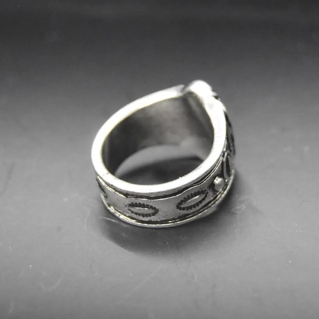 Medieval Garnet Signet Ring Silver - Image 5