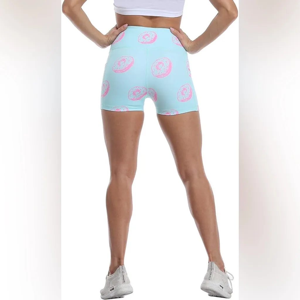 NWOT Amazon Essentials Aqua Blue Pink Donut High - Image 3