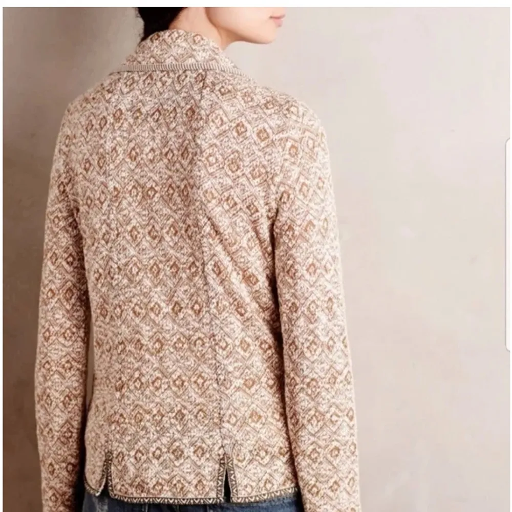 ANTHROPOLOGIE SATURDAY SUNDAY Paracas Knit Blazer Size M - Image 3