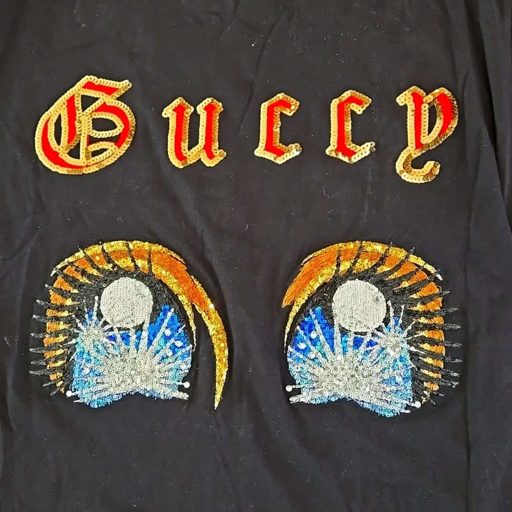 Gucci Black Eyes Sequin Short Sleeves - Image 4