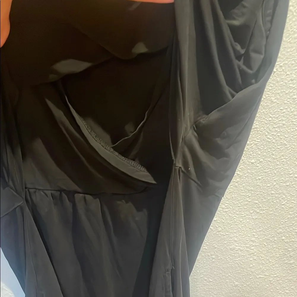 Bearsland Classic Black Midi Nursing Dress Size XL - Image 4