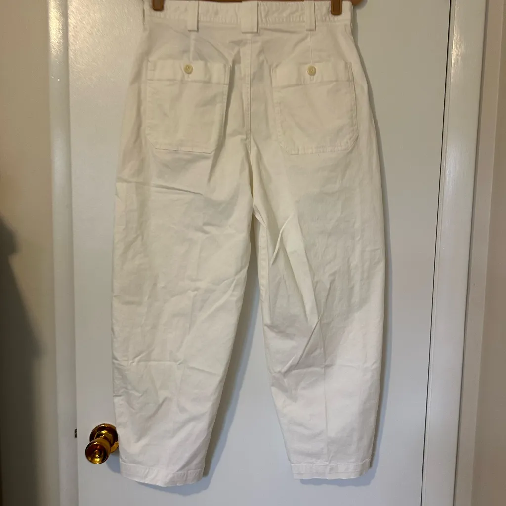 Banana Republic The Barrel Pant Utility Cream Womens 6 New - Image 8