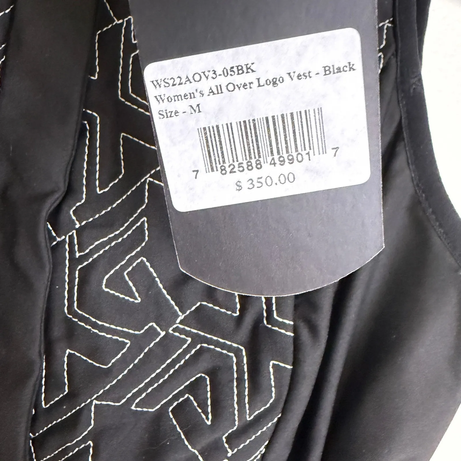 PXG Golf Vest Womens Medium Black AOP Logo Embroidered Belt Full Zip Outdoor NWT - Image 8