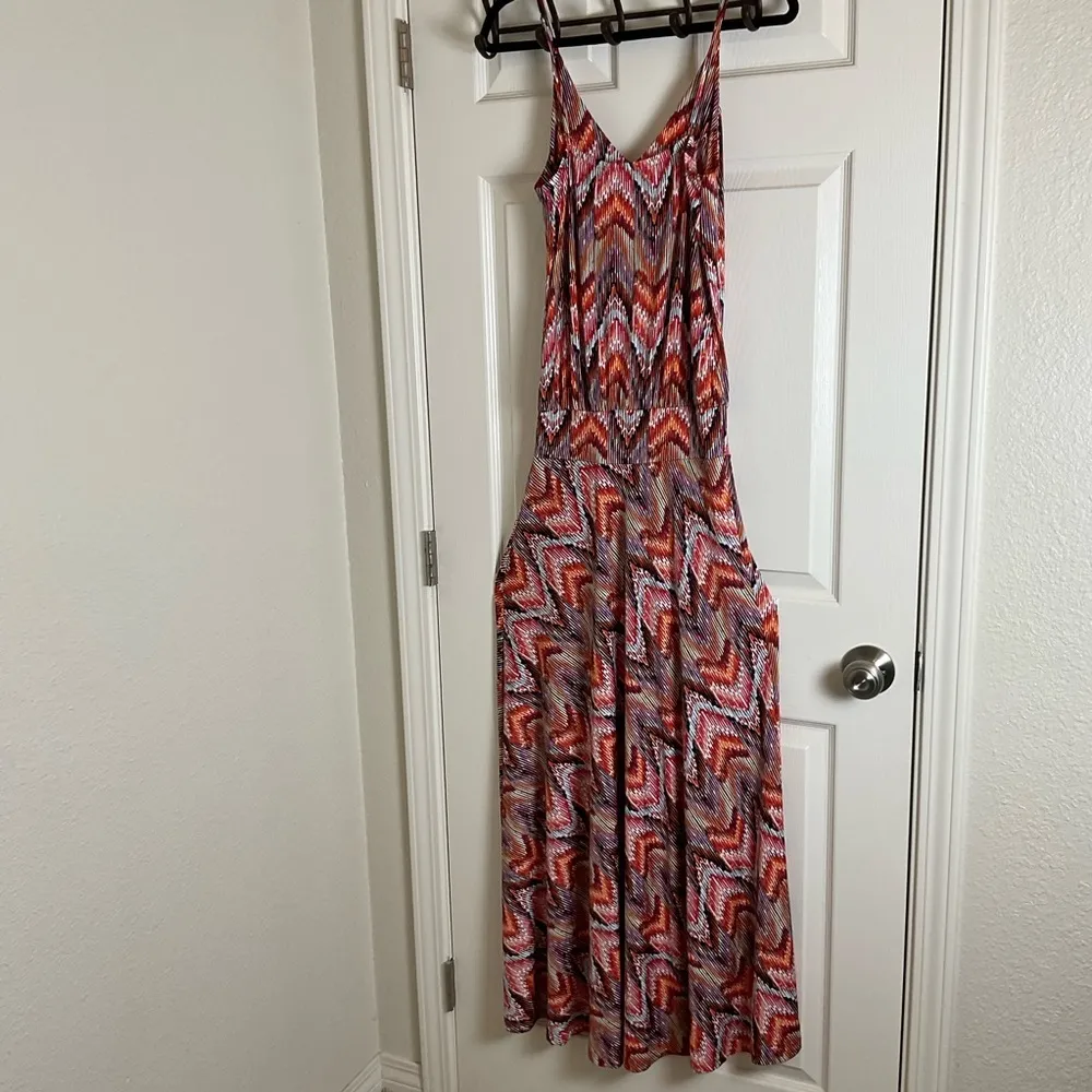 Veronica M Jene Stretch Drop Waist Maxi Dress size medium - Image 10