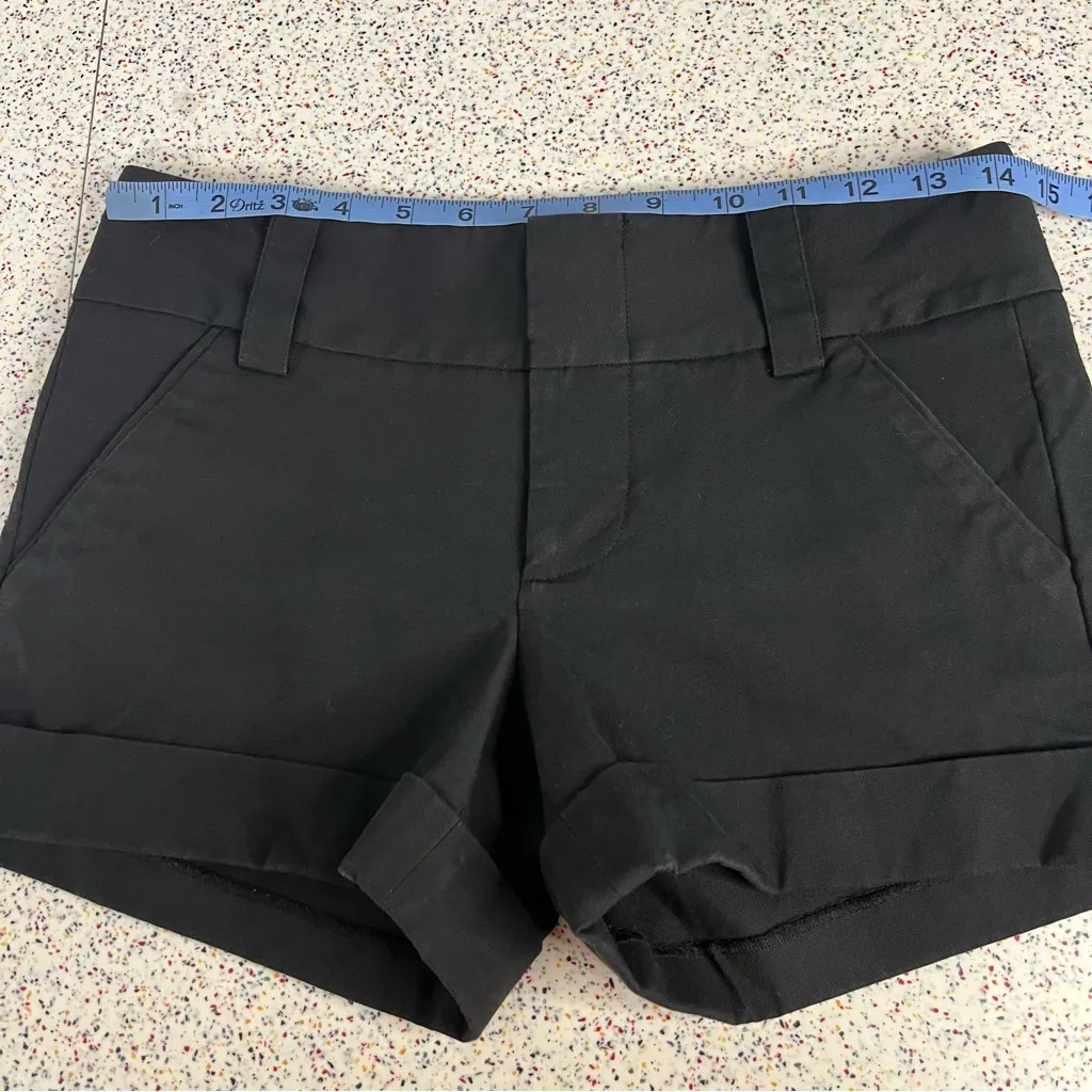 Alice + Olivia Cady Black Cuffed Shorts Low Rise Trouser Women’s Size 0 - Image 5