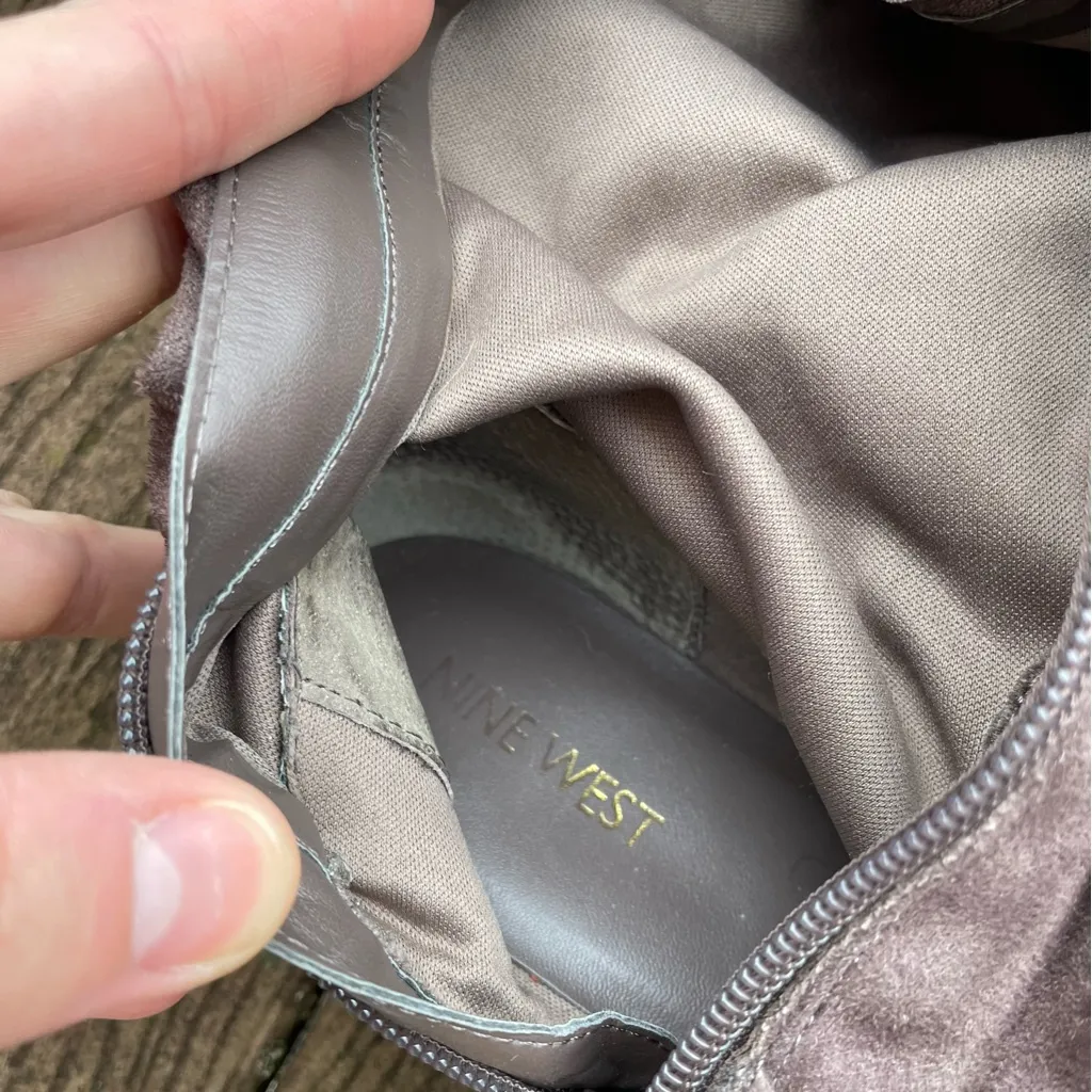 Nine West Taupe Faux Suede Over the Knee Boots 8 - Image 9