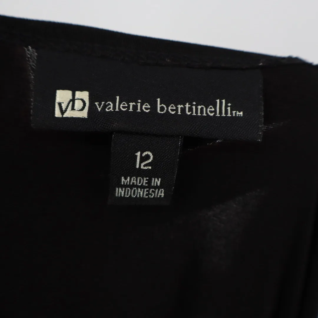 Valerie Bertinelli Black Lace Sheath Dress Keyhole Neck Tiered Skirt Size 12 - Image 3