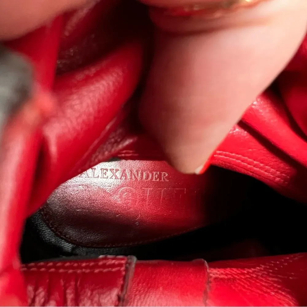 ALEXANDER MCQUEEN STUDDED PIRATE HIGH HEEL BOOTS IN BLACK LEATHER sz 38 - Image 5