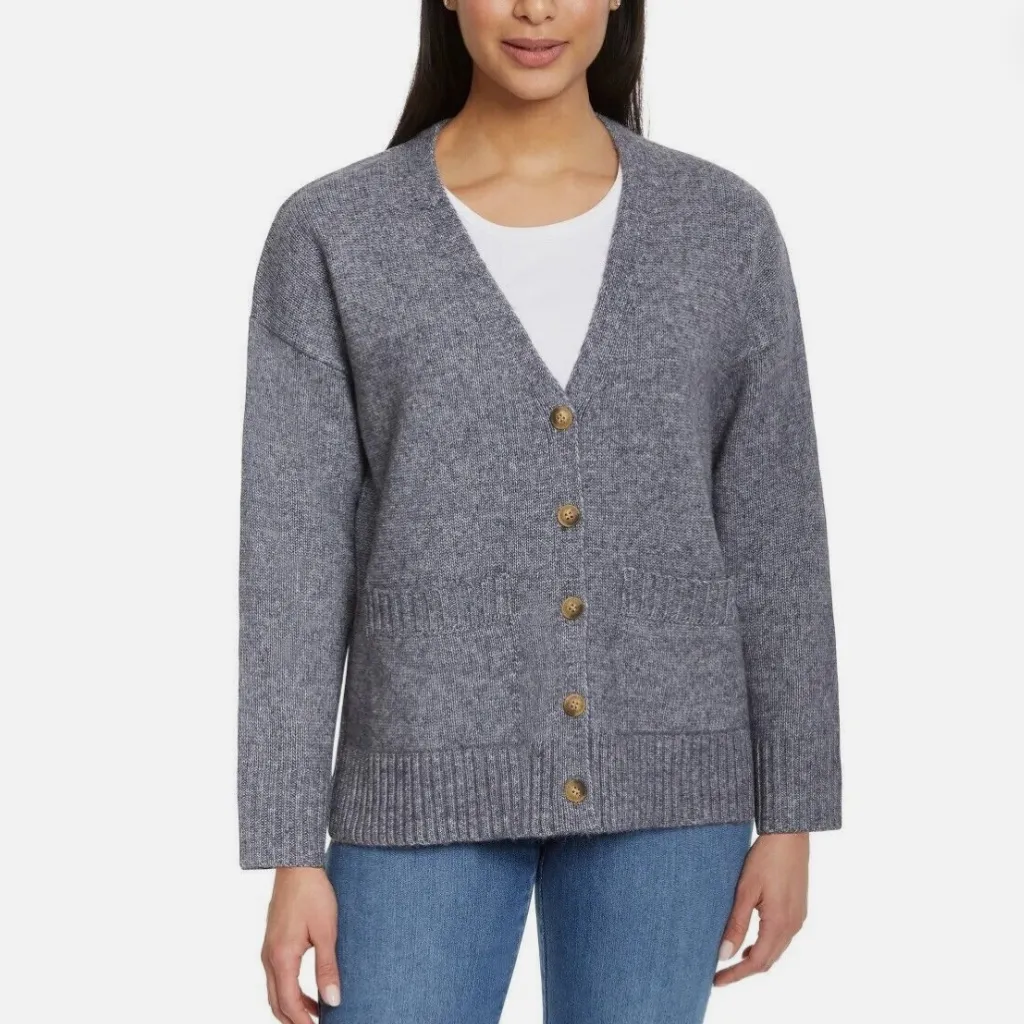 Ella Moss Ladies' Button Front soft and cozy Cardigan relaxed boyfriend fit - Image 3