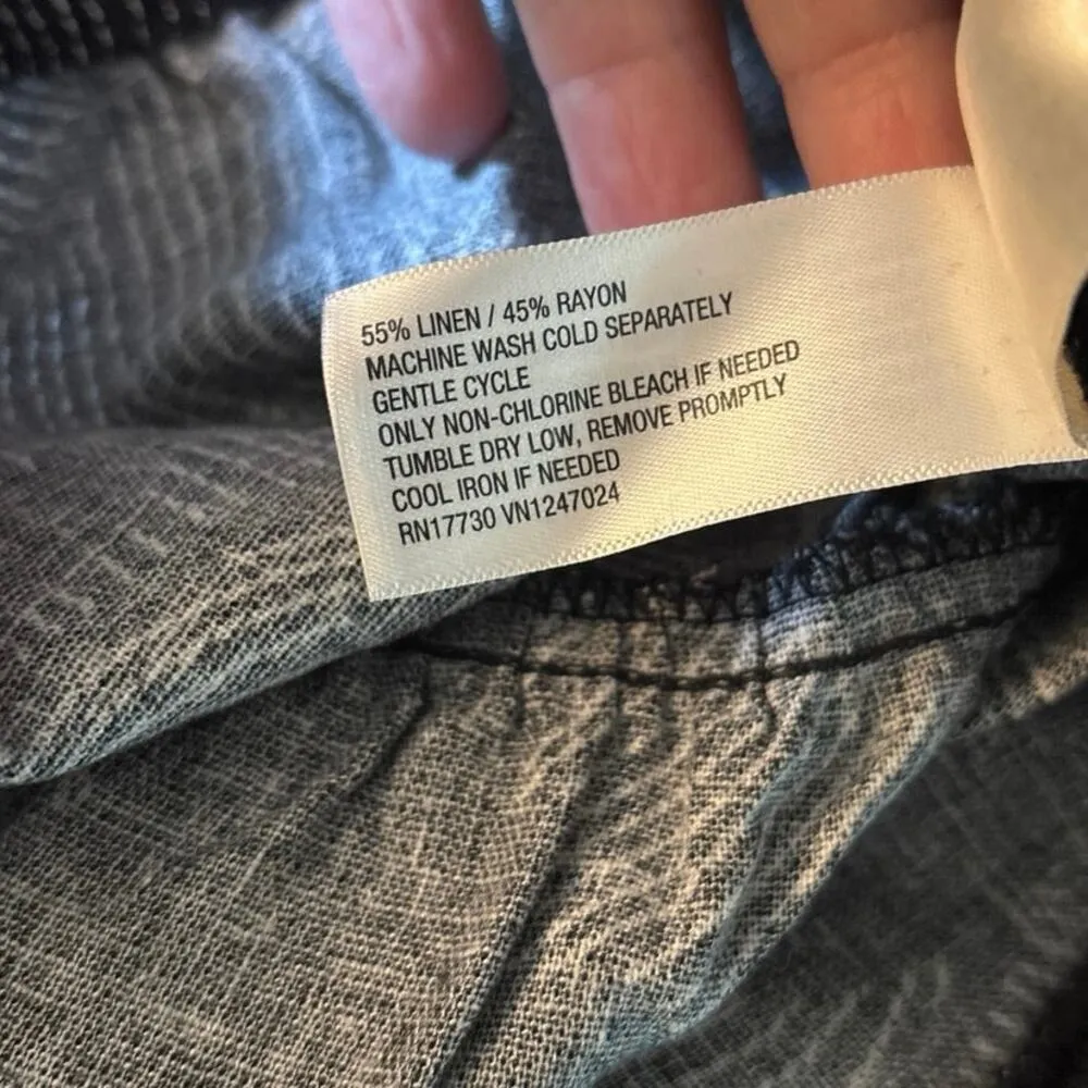 Universal Threads Universal Thread Plus Size XXL Maxi Skirt Linen Blend Button Front Black Floral - Image 4