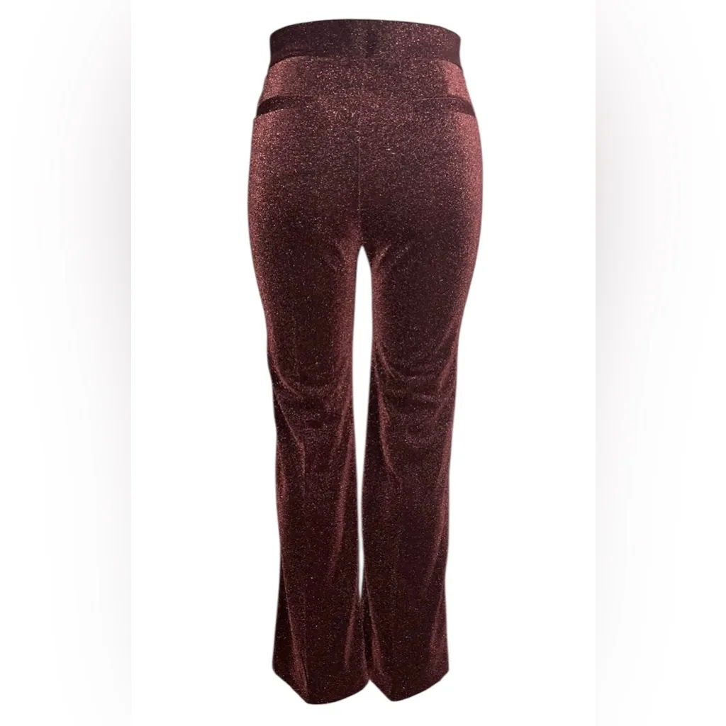 H&M Shimmering Brown Flare Pants - Image 5