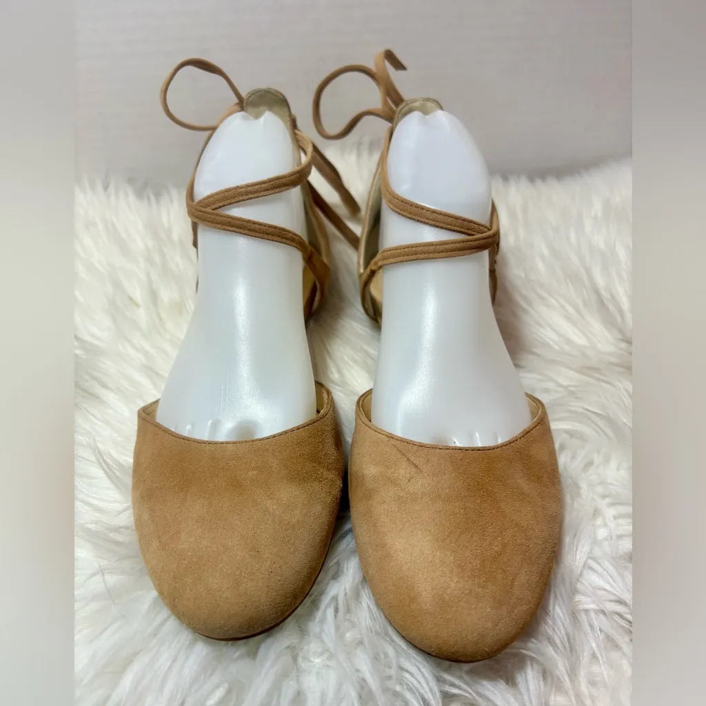 Paul Green  Tan Suede Leather Ballerina Flats - Image 4