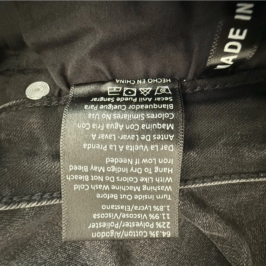 NWT Risen Distressed High Waist Ankle Skinny Black Denim Edgy Jeans size‎ 31 Size undefined - Image 14