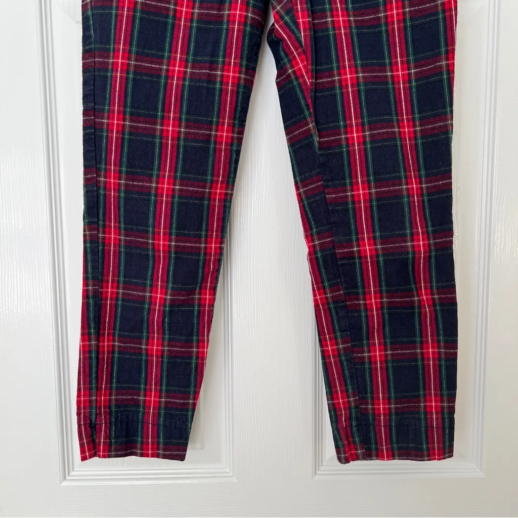 Hollister red blue plaid ankle pants Small - Image 11