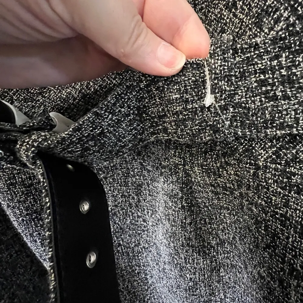 Brand New! Banana Republic Black & Gray Belted Tweed Power Dress Size 8 - Image 4