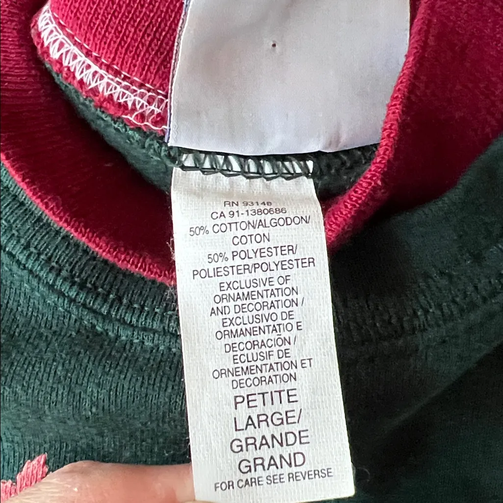 Vintage 90’s Morning Sun Fall Green Cat Crewneck Large Petite Grandma Core Size undefined - Image 5