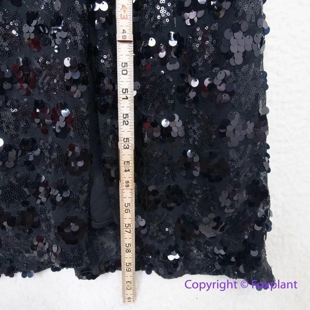 New! Alex & Eve Alex Evenings Sequined Scoop-Neck Sleeveless Gown black, size 10 - Image 8