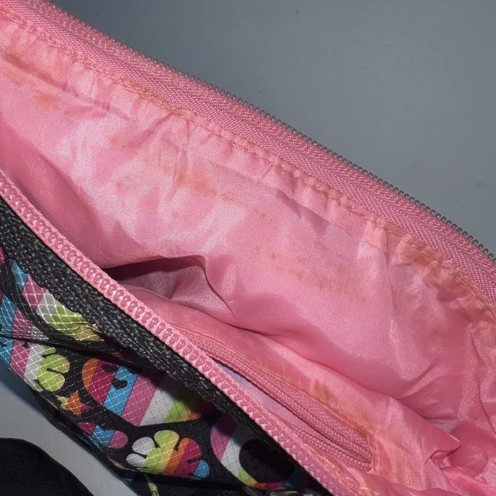 Crossbody Bag Purse Wallet Set Hearts Flowers Stars Rainbow Stripe Girls Womens - Image 11