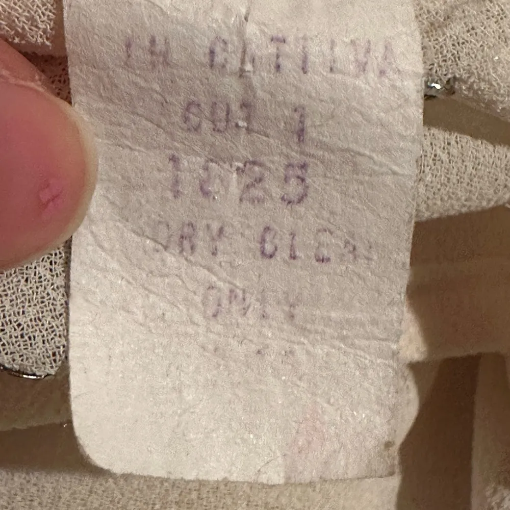 Ann Hobbs For Cattiva Cream Sheer Shoulder Pads Dimond Sequence & Pearls Sz M/L Size L - Image 12