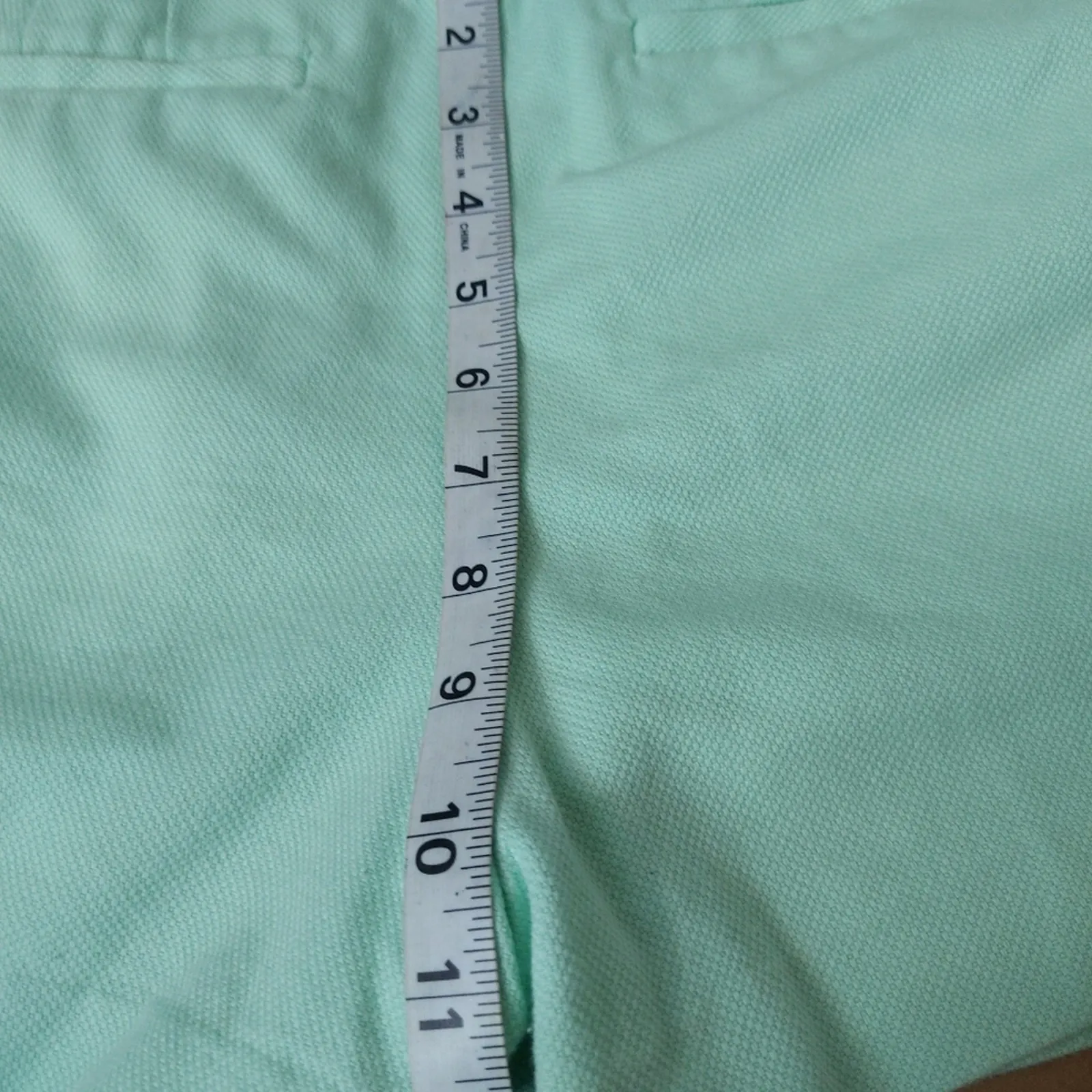 J. Crew Mint Green Pleated Pique Cotton Shorts 2 Flaw Dopamine Mermaid Preppy - Image 7