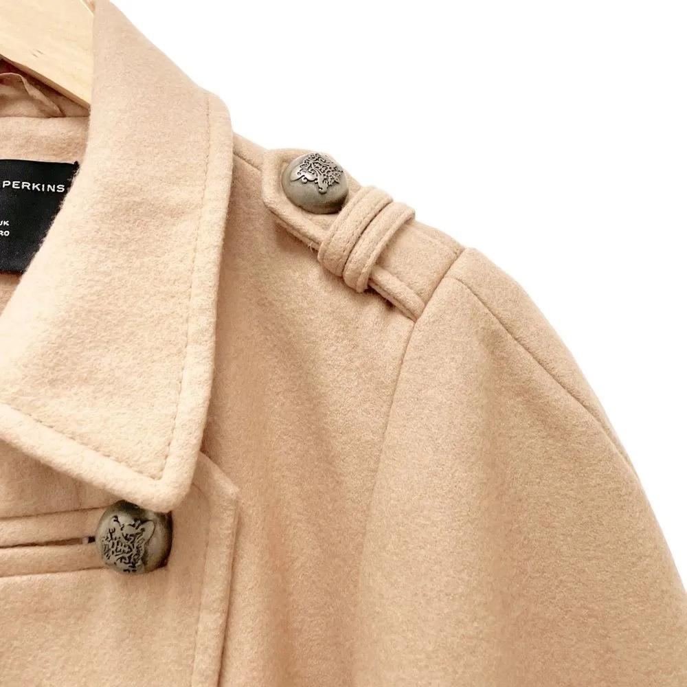 Dorothy Perkins Wool Military Cape in Camel Lined Coat Women’s Size 10 US 42 EU - Image 5