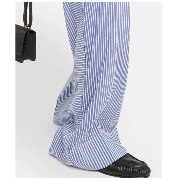 Burberry‎ Striped High-Rise Silk Wide-Leg Pants Size 2 New with Tags - Image 4
