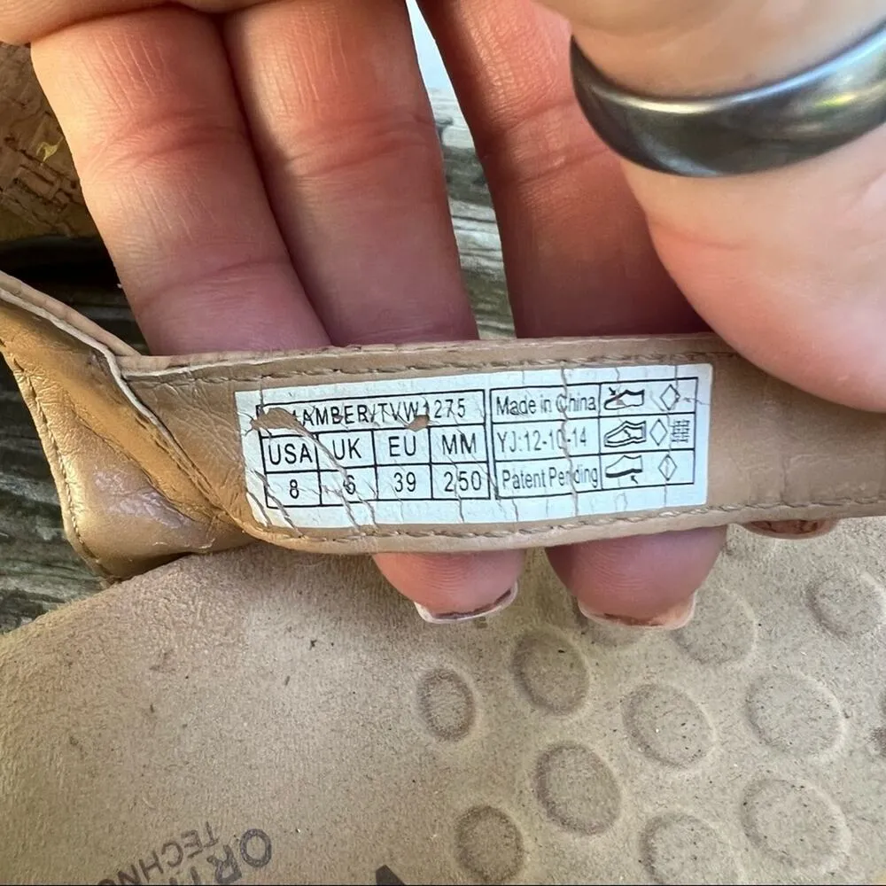 Vionic Amber adjustable cork square bead sandals Size 8 - Image 6