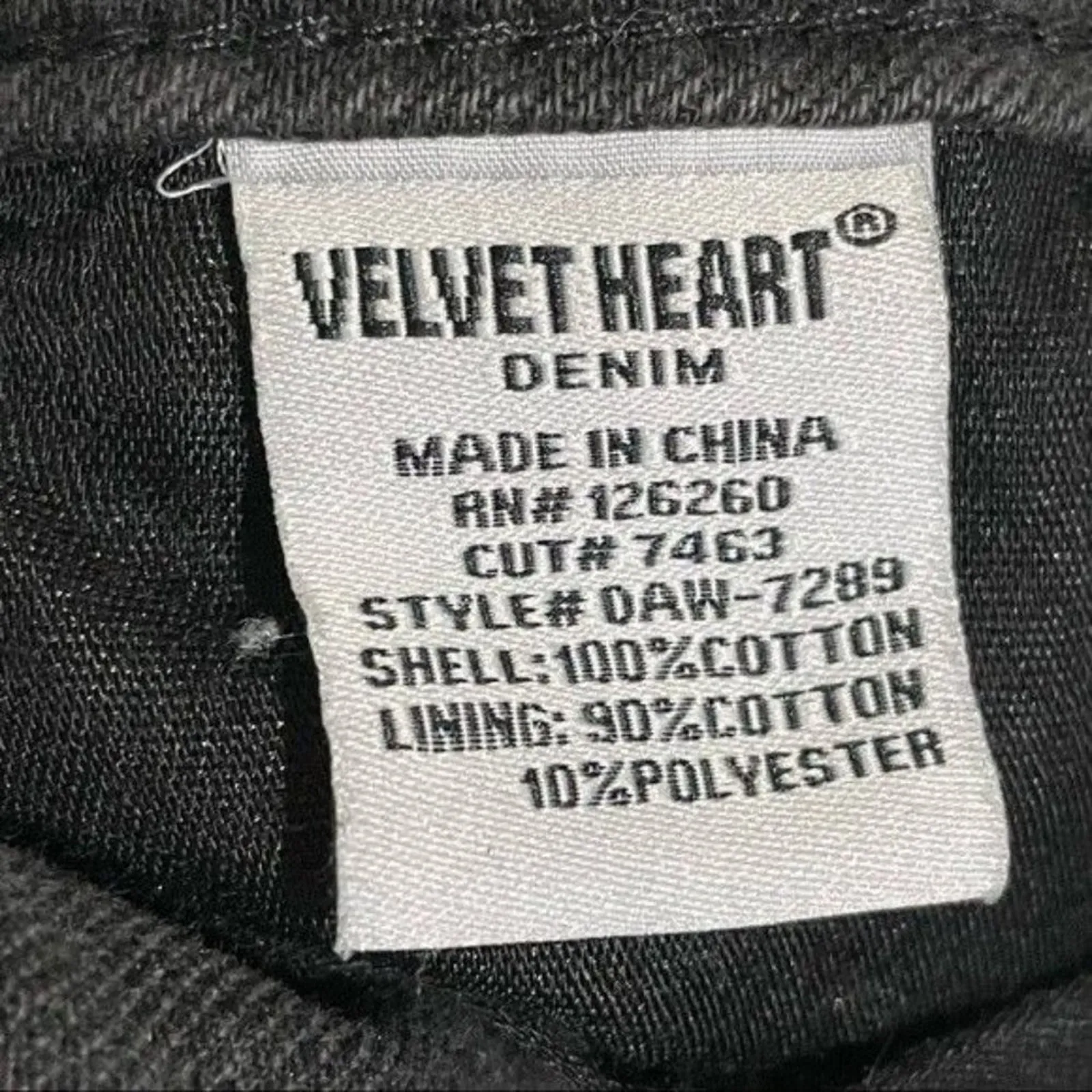 Velvet Heart · Seze 25 · Betsy Shorts · Button Fly High Rise · Black Wash - Image 6