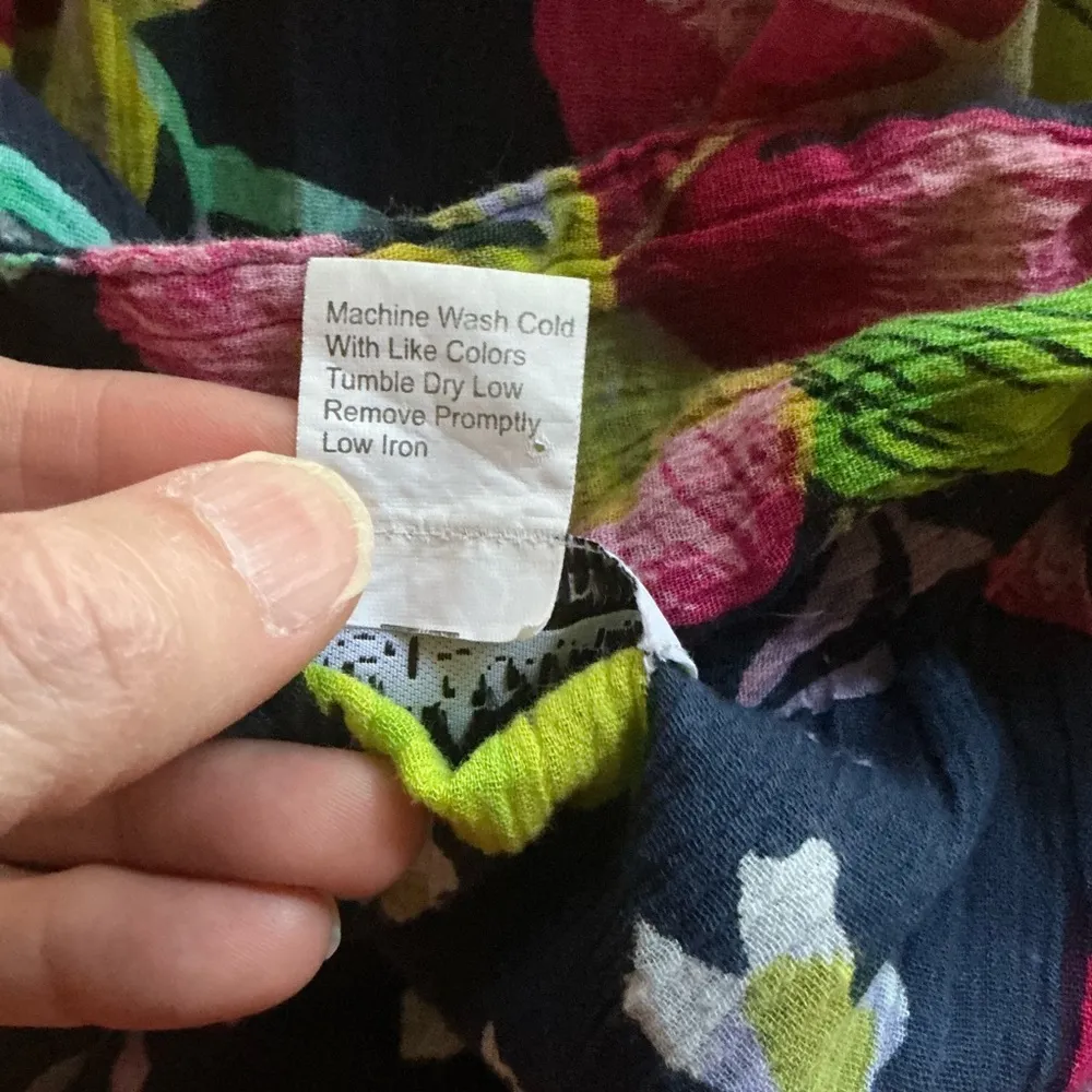 Vintage 90s floral beachy maxi dress Size L - Image 3