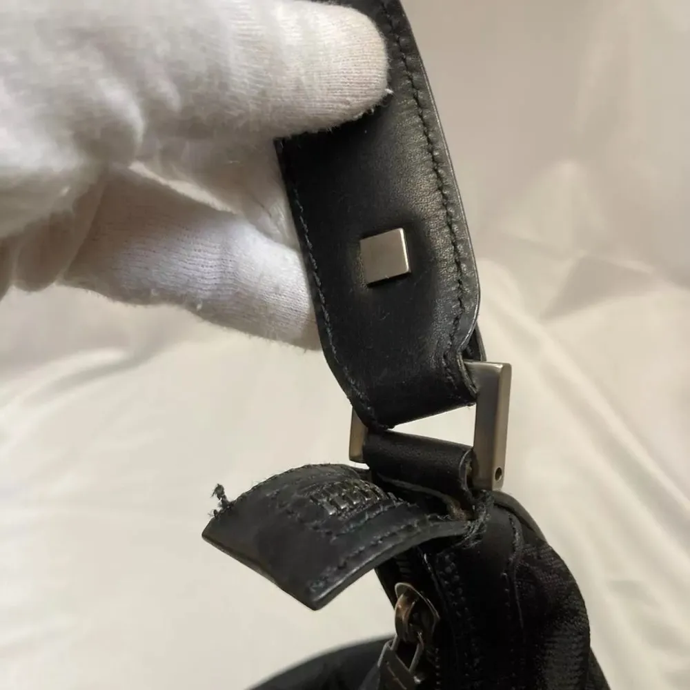 Salvatore Ferragamo Black Monogram Hobo Bag with Curved Design - Image 2