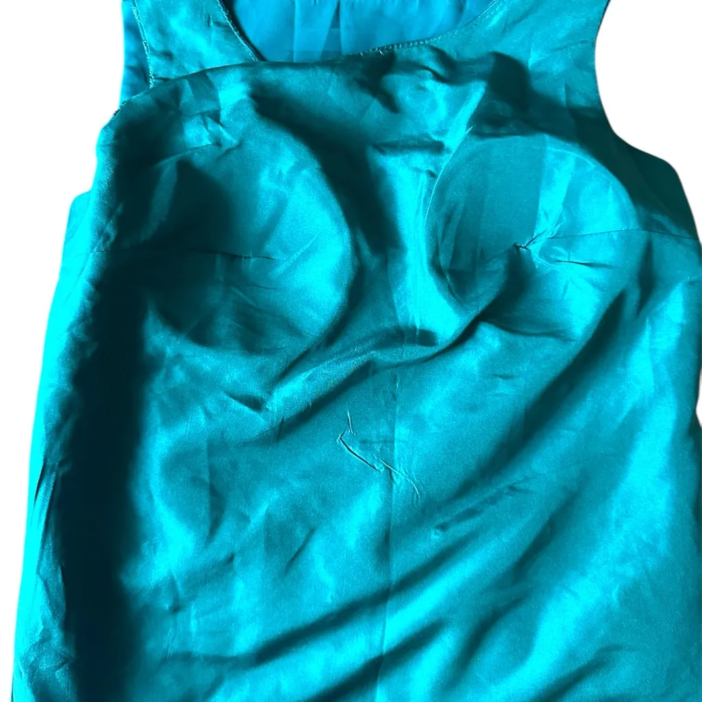 Elegant Teal Lace Women's Top Blue Size XS - Image 3