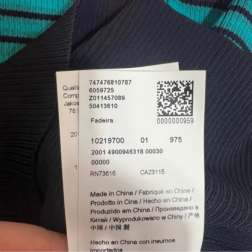 Hugo Boss Fadeira Stretch Stripe Knit Sweater metallic Sz XL - Image 7