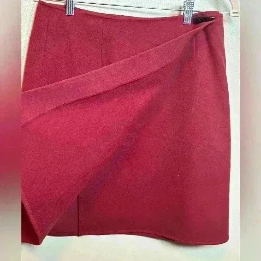 Talbots Womens Wrap Skirt Stretch Holiday Red Short Pocket Size 8 - Image 5
