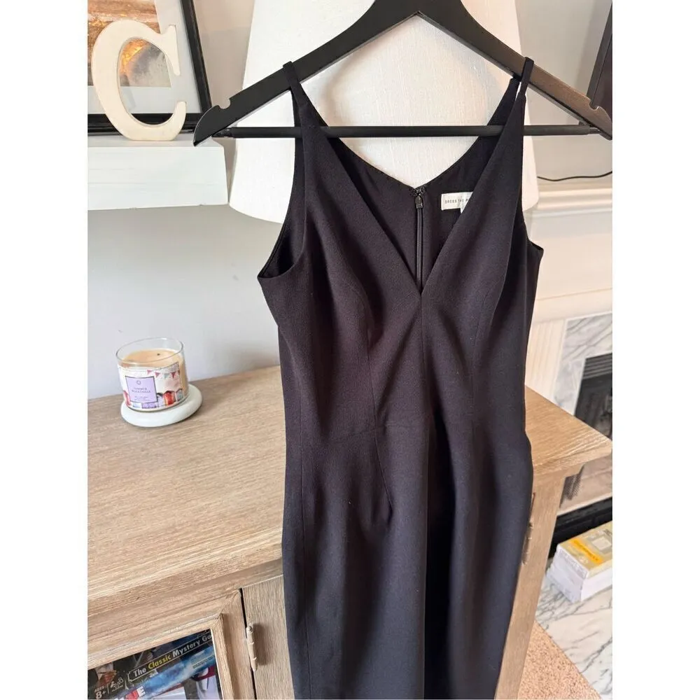 Dress The Population Black V Neck Dress, Size Small - Image 3