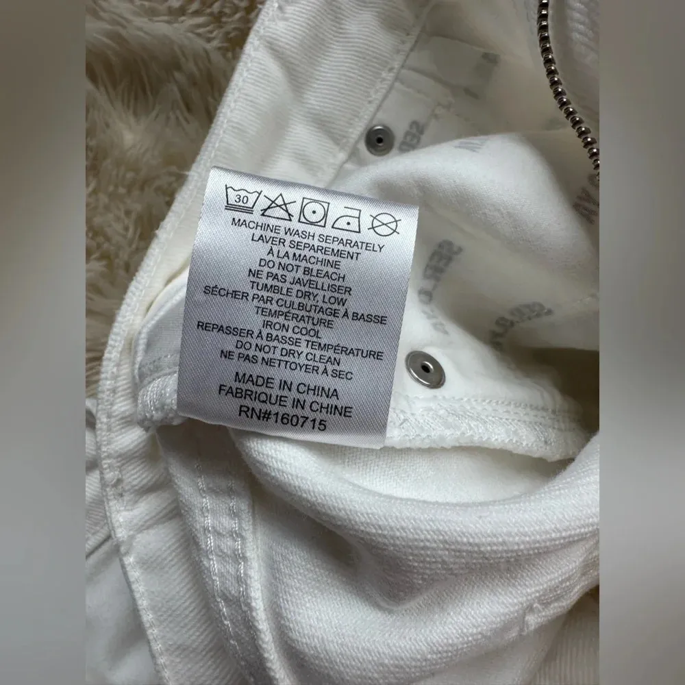 SER.O.YA Omar Optic White Distressed Boyfriend Jeans Relaxed Fit Size 28 - Image 16