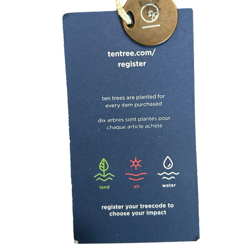 NWT  Women’s Organic Cotton Long Sleeve Button Front Tie Back Shirt Dress - Image 9