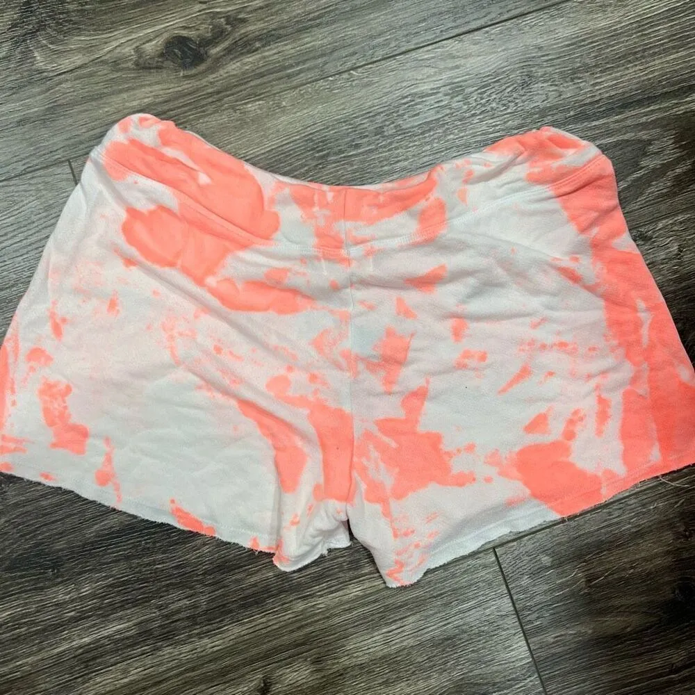 Sundry Tie Dye Drawstring Terry Shorts in Pink Tie Dye - Image 2