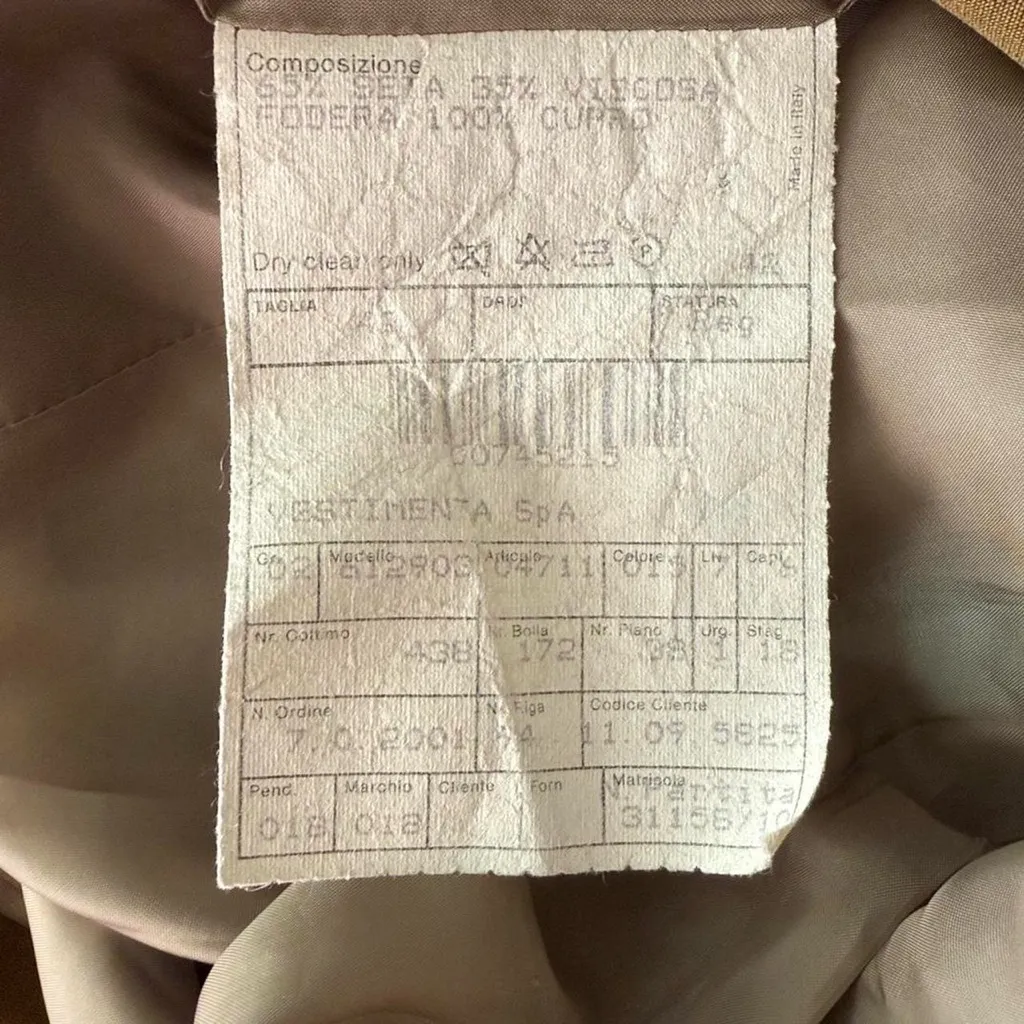 90s Vintage Giorgio Armani Olive Blazer - Image 7